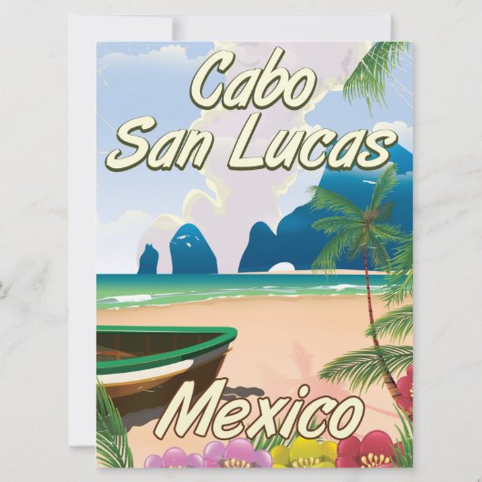 カボ・サン・ルーカス メキシコ 旅行ポスター 招待状 (裏面)