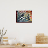 カポイラjogo mma dance gingang love gift ポスター (キッチン)