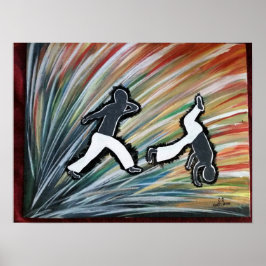 カポイラjogo mma dance gingang love gift ポスター