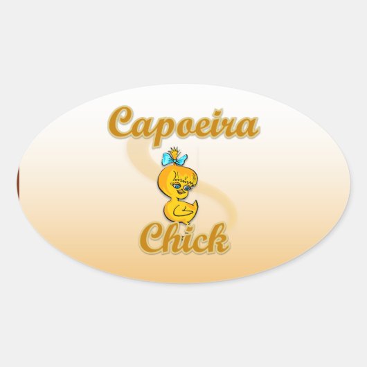 カポエイラシック 楕円形シール (正面)