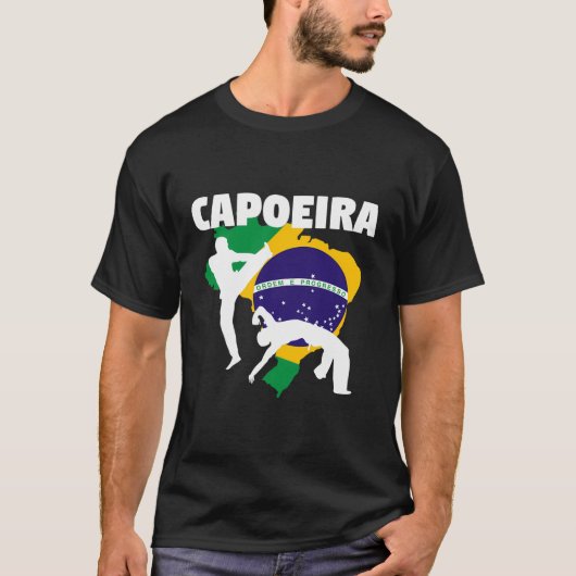 カポエイラシャツブラジル武術アーツ踊り国旗 Tシャツ (正面)