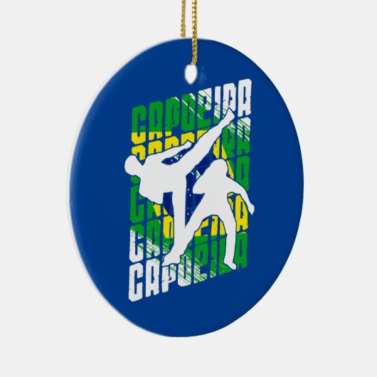 カポエイラブラジル国旗のダンスファイト混合武術 セラミックオーナメント (右)