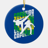 カポエイラブラジル国旗のダンスファイト混合武術 セラミックオーナメント (正面)