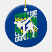 カポエイラブラジル国旗のダンスファイト混合武術 セラミックオーナメント (裏面)