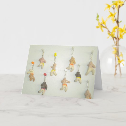 カポエイラ武術アーツカード誕生日 カード (黄色い花)