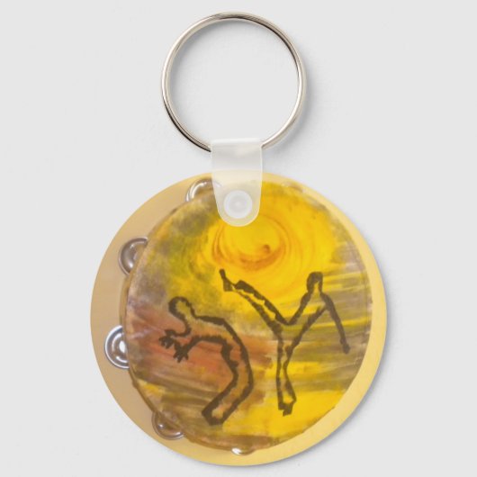 カポエイラ音楽パッションアックスキーチェーン キーホルダー (正面)