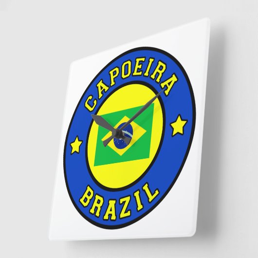 カポエイラ スクエア壁時計 (傾斜)