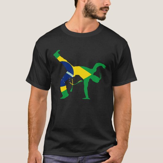 カポエイラ・ベンカオ・ブラジル国旗 Tシャツ (正面)