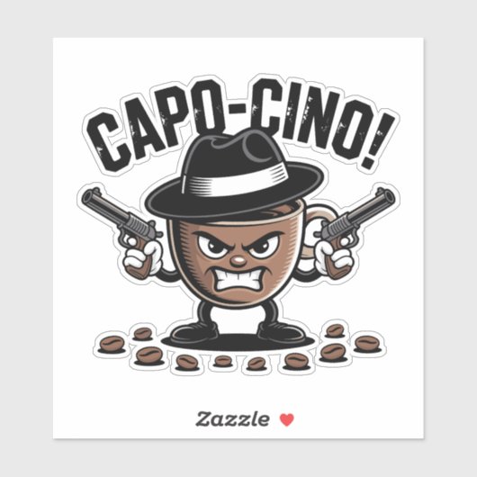 カポチーノ!二丁拳銃のコーヒーギャングスター シール (シート)