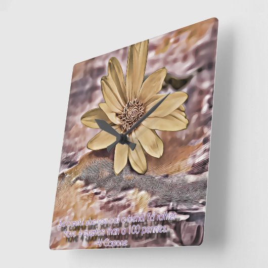 カポネ スクエア壁時計 (傾斜)