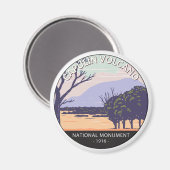 カポリンボルケーノナショナルモニュメントニューメキシコレトロ マグネット (正面/裏面)