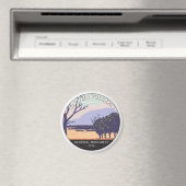 カポリンボルケーノナショナルモニュメントニューメキシコレトロ マグネット (インサイチュ (食洗機))