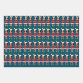 カマおもしろいラハリスカスタム顔写真小妖精や小人クリスマス ラッピングペーパーシート (正面2)