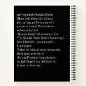 カマおもしろいラハリス政治ユーモア、ギャグギフト ノートブック (裏面)