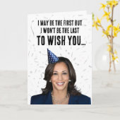 カマおもしろいラハリス誕生日 – 最後ではない カード (黄色い花)