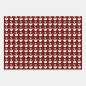 カマおもしろいラハリス雪だるまカスタム顔写真クリスマス ラッピングペーパーシート (正面2)