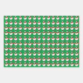 カマおもしろいラハリス雪だるまカスタム顔写真クリスマス ラッピングペーパーシート (正面)