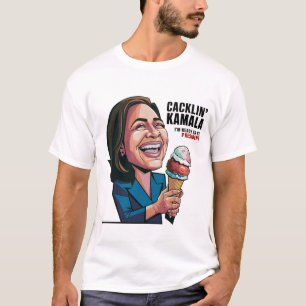 カマおもしろいラハリス食べズICE CREAM POLITICAL Tシャツ