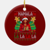 カマおもしろいラハリス2024クリスマスウィメンズクリスマス セラミックオーナメント (裏面)