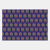 カマおもしろいラハリス2024クリスマスウィメンズクリスマス ラッピングペーパーシート (正面3)