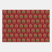 カマおもしろいラハリス2024クリスマスウィメンズクリスマス ラッピングペーパーシート (正面)