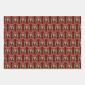 カマおもしろいラハリス2024クリスマスコンマLaクリスマス ラッピングペーパーシート (正面)