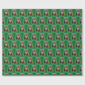 カマおもしろいラハリス2024グリーンクリスマス ラッピングペーパー (フラット)
