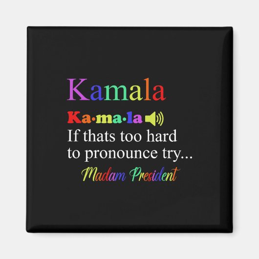 カマおもしろいラハリス2024マダムプレジデントHarris マグネット (正面)