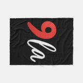 カマおもしろいラハリス2024年の社長Comma La フリースブランケット (正面(横))