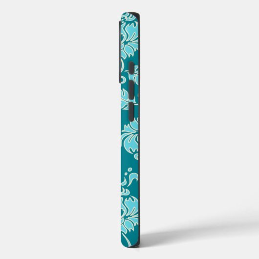 カマオールハワイアンプロテアトロピカルフローラティール（緑がかった色） Case-Mate iPhoneケース (裏面 / 左)