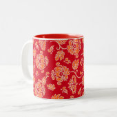 カマオールハワイアンプロテアトロピカルフローラ ツートーンマグカップ (正面左)