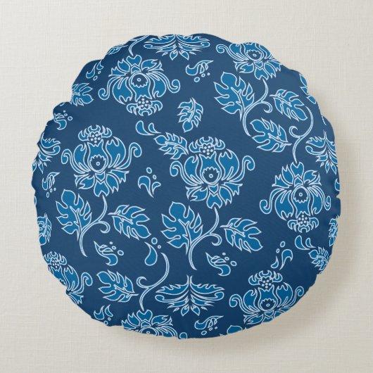 カマオールハワイトロピカルプロテアフローラリバーシブル ラウンドクッション (正面)