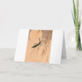 カマキリおよび月の日本のな芸術c.の19世紀を祈ること カード (正面)