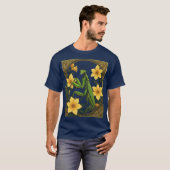 カマキリと黄色いジャスミンの花 Tシャツ (正面フル)