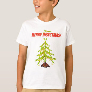 カマキリの木の風変わりなクリスマスを祈ってTシャツをからかいます Tシャツ