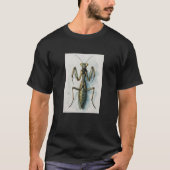 カマキリの水彩画 昆虫アート Tシャツ (正面)