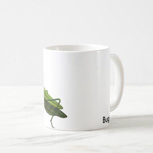 カマキリの緑を祈る虫のマグ コーヒーマグカップ (正面右)