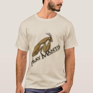 カマキリの茶色及び真新しいメンズ昆虫のTシャツを祈って下さい Tシャツ