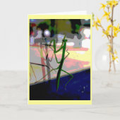 カマキリを祈ること カード (黄色い花)