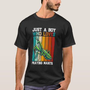カマキリ大好き少年 昆虫採集 Tシャツ