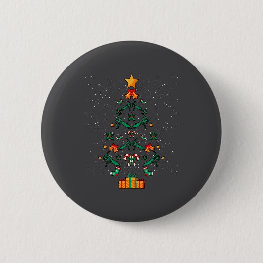 カマキリ かまきり 昆虫 クリスマス ツリー Xmas L 缶バッジ (正面)
