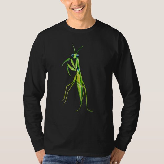 カマキリ カマキリアート 昆虫 Tシャツ (正面)