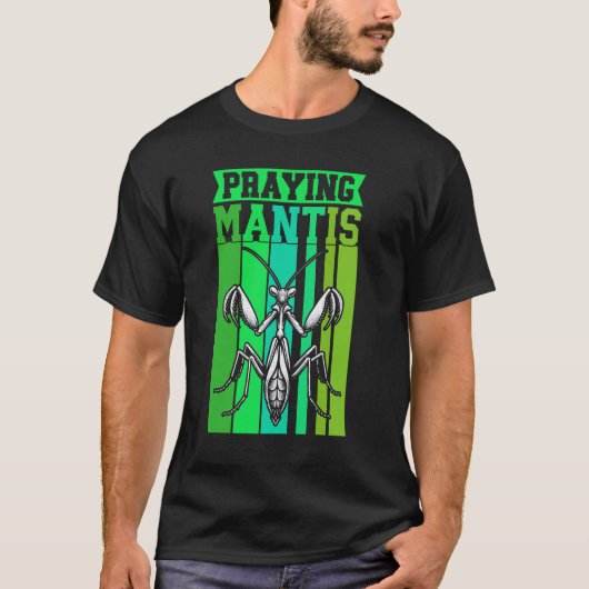 カマキリ 虫捕り 昆虫採集家 昆虫学 Tシャツ (正面)
