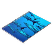 カマスの飛び込みの深海の海水熱帯波 ノートブック (左側)