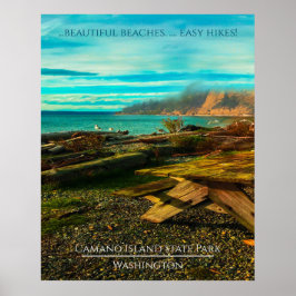 カマノアイランド州パーク編集可能文字と写真 ポスター