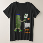 カマノスタンウッド ピックルボール プラスサイズTシャツ (デザイン正面)
