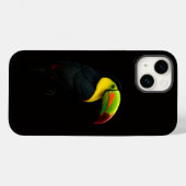 カマハシオオハシをあしらったブラック4ラグジュアリーiPhone 14ケース Case-Mate iPhoneケース (裏面 (横))