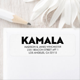 カマモダンラはっきりしたタイポグラフィ白黒 ラベル