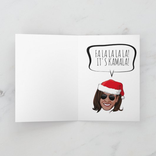 カマラおもしろいクリスマス：クリスマスに欲しいだけ カード (内部)