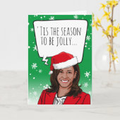 カマラおもしろいクリスマス:今季 カード (黄色い花)